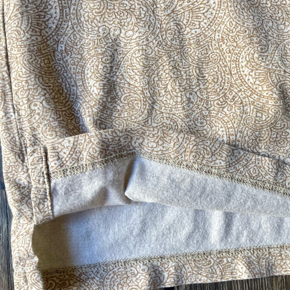 Austin Reed Tan Paisley Short Sleeve Soft Cotton Polo Shirt - Picture 7 of 11